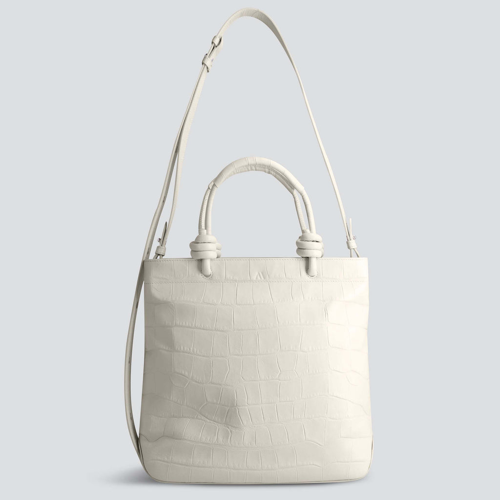 kaai Mini Loop - zacht croco krijtwit