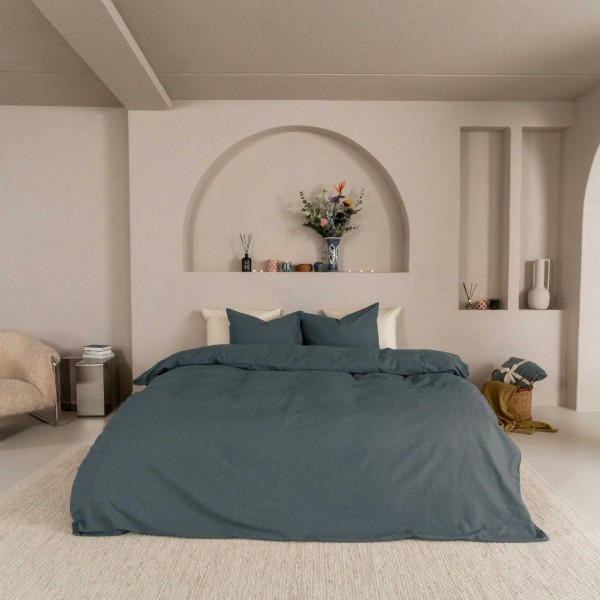 Kayori Kayori Dekbedovertrek Kai Washed Katoen - Antracite