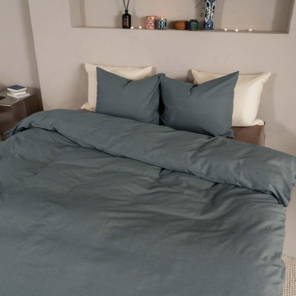 kayori Kayori dekbedovertrek Kai Washed Katoen - Antracite