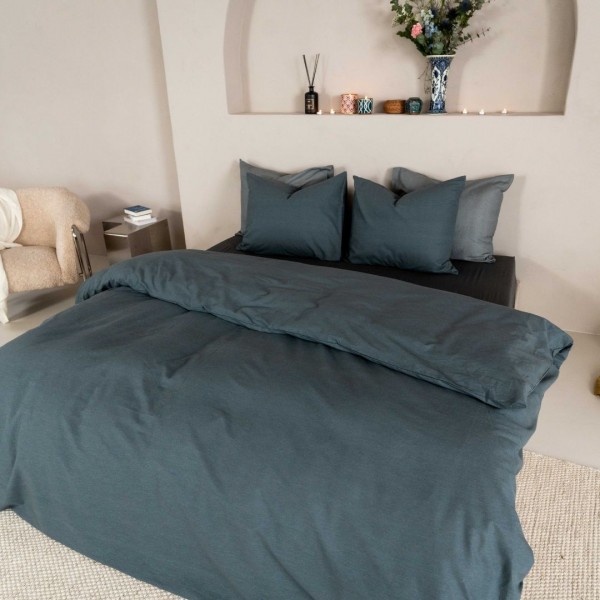 Kayori Kayori Dekbedovertrek Kai Washed Katoen - Denim