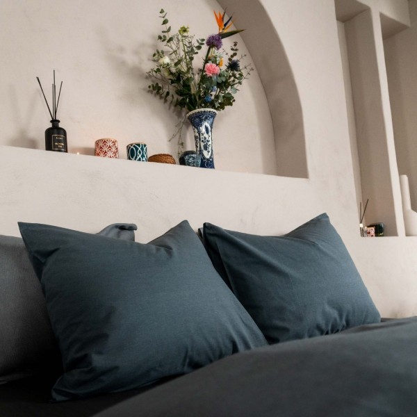 Kayori Kayori Dekbedovertrek Kai Washed Katoen - Denim