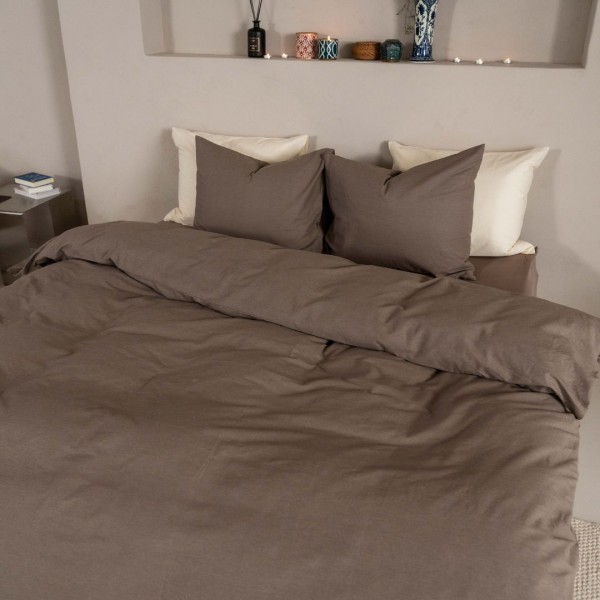 Kayori Kayori Dekbedovertrek Kai Washed Katoen - Taupe