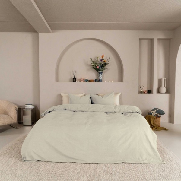 Kayori Kayori Dekbedovertrek Kai Washed Katoen - Zand