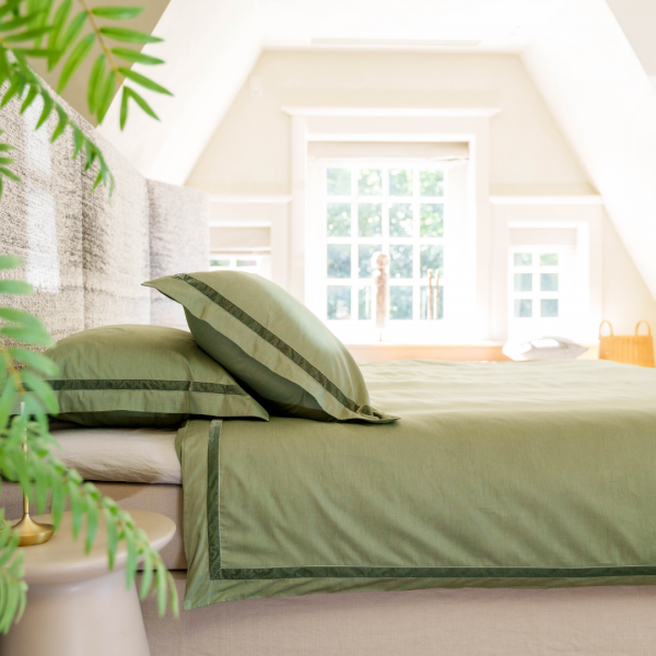 kayori Kayori dekbedovertrek katoenperkal Yamato - Groen
