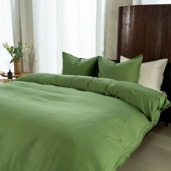 Kayori Kayori Dekbedovertrek Kiyo Tencel© - Donkergroen