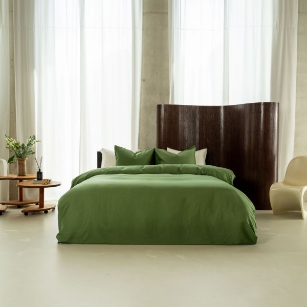 kayori Kayori dekbedovertrek Kiyo Tencel© - Donkergroen