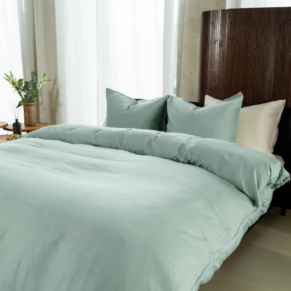 Kayori Kayori Dekbedovertrek Kiyo Tencel© - Zeeblauw