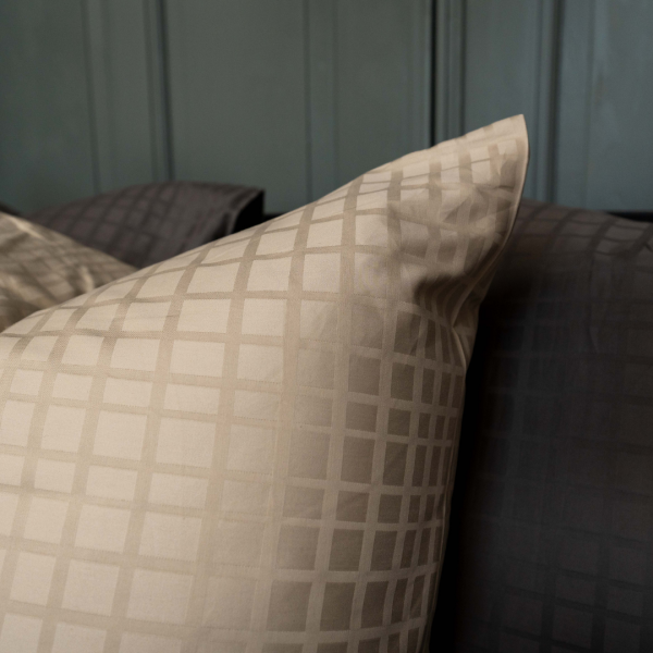 Kayori Kayori Dekbedovertrek Kora Katoensatijn - Taupe