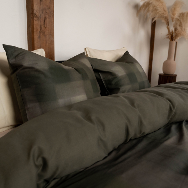 Kayori Kayori Dekbedovertrek Koya Katoensatijn - Groen