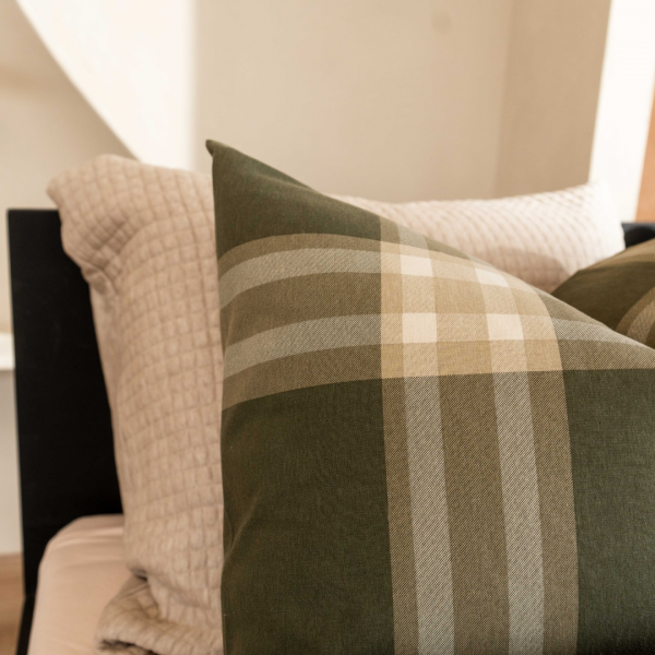 Kayori Kayori Dekbedovertrek Magome Flanel - Olijfgroen