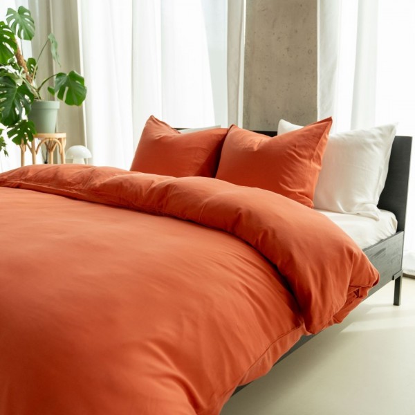 Kayori Kayori Dekbedovertrek Nikaya Washed Tencel - Brick