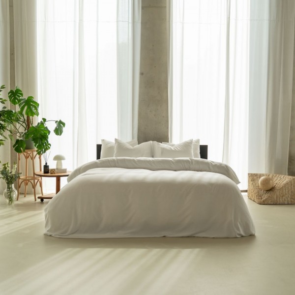 kayori Kayori dekbedovertrek Nikaya Washed Tencel - Offwhite