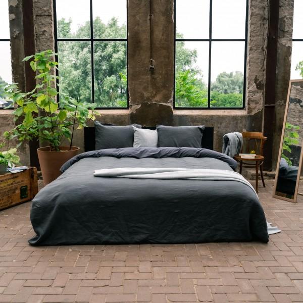 Kayori Kayori Dekbedovertrek Nikko Linnen - Antracite