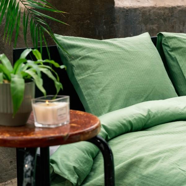 Kayori Kayori Dekbedovertrek Onno Waffle - Lichtgroen