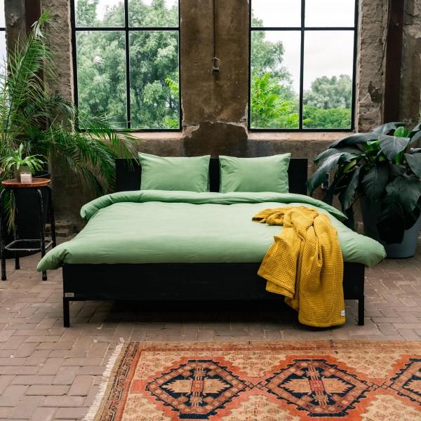 kayori Kayori Dekbedovertrek Onno Waffle - Lichtgroen