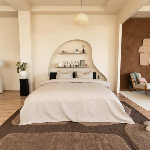 kayori Kayori dekbedovertrek Otsu Katoensatijn - Zand