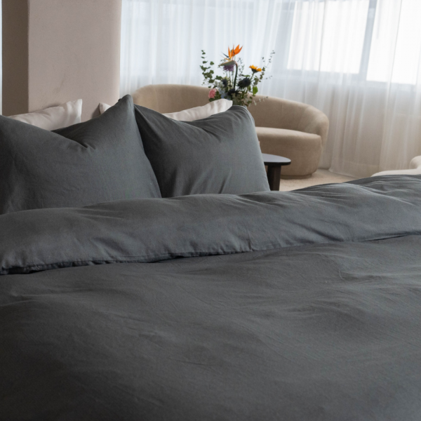 Kayori Kayori Dekbedovertrek Rui Peached Twill - Denim