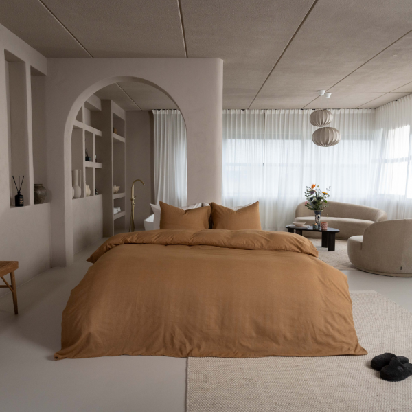 kayori Kayori dekbedovertrek Rui Peached Twill - Goud