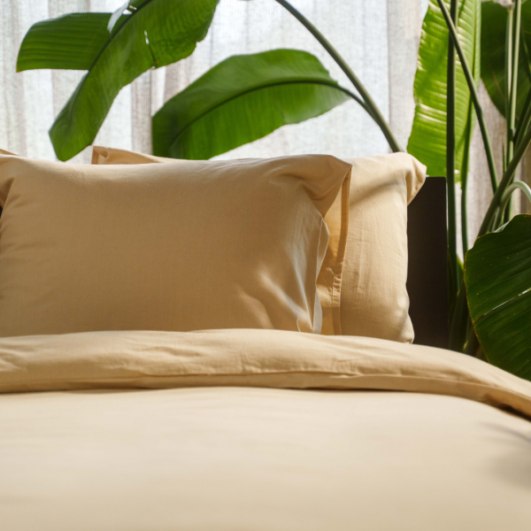 kayori Kayori dekbedovertrek Rui Peached Twill - Naturel