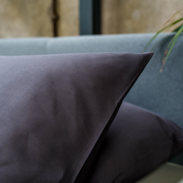 Kayori Kayori Dekbedovertrek Saya Katoensatijn - Antracite