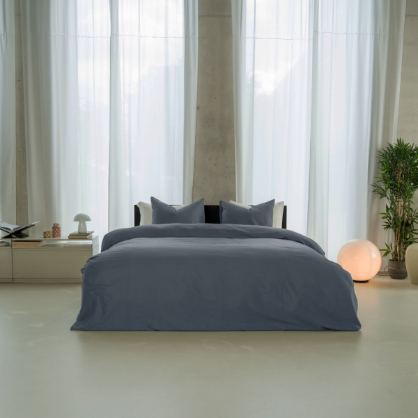 Kayori Kayori Dekbedovertrek Saya Katoensatijn - Denim