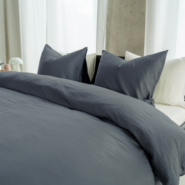 Kayori Kayori Dekbedovertrek Saya Katoensatijn - Denim