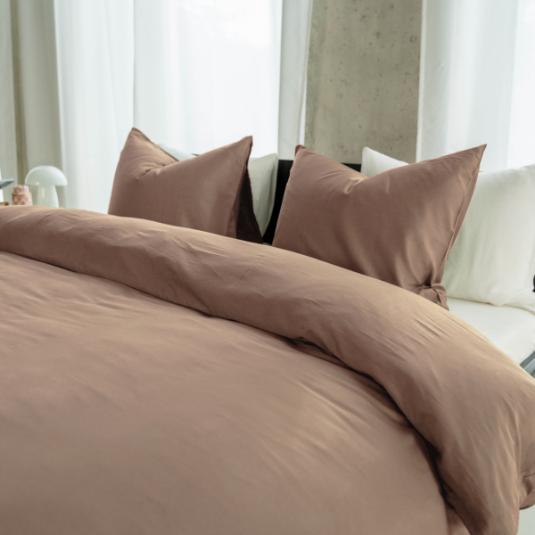 Kayori Kayori Dekbedovertrek Saya Katoensatijn - Mokka