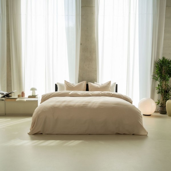 Kayori Kayori Dekbedovertrek Saya Katoensatijn - Zand