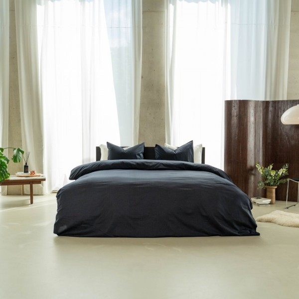 kayori Kayori dekbedovertrek Senju Katoensatijn - Navy