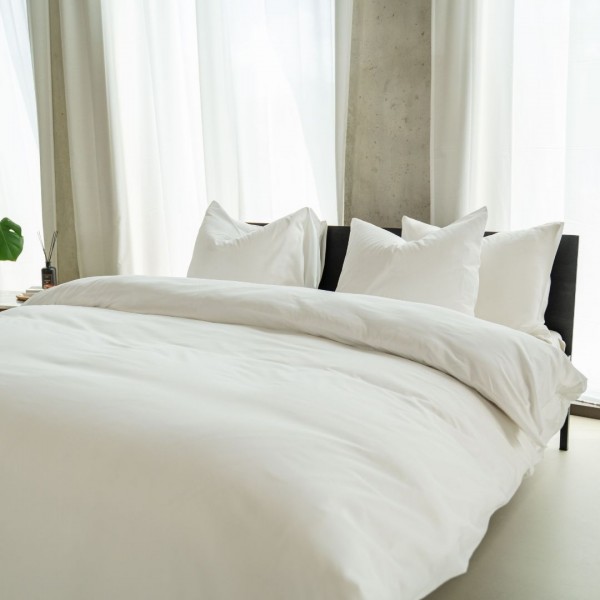 Kayori Kayori Dekbedovertrek Senju Katoensatijn - Wit