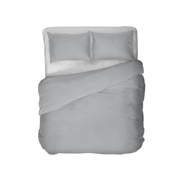 Kayori Kayori Dekbedovertrek Senju Katoensatijn - Zilvergrijs