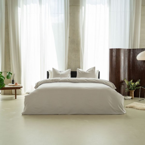 kayori Kayori dekbedovertrek Senju Katoensatijn - Zilvergrijs