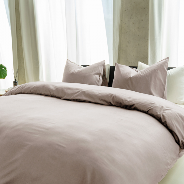 Kayori Kayori Emma Dekbedovertrek Katoensatijn - Zilvergrijs