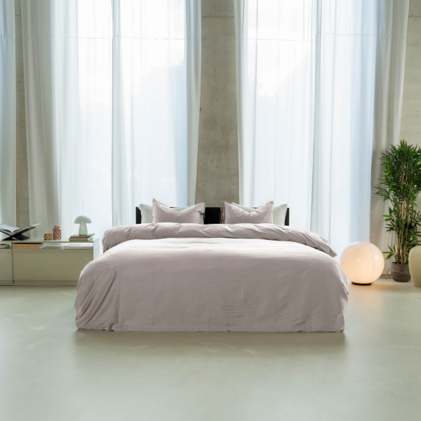 kayori Kayori Emma dekbedovertrek katoensatijn - Zilvergrijs