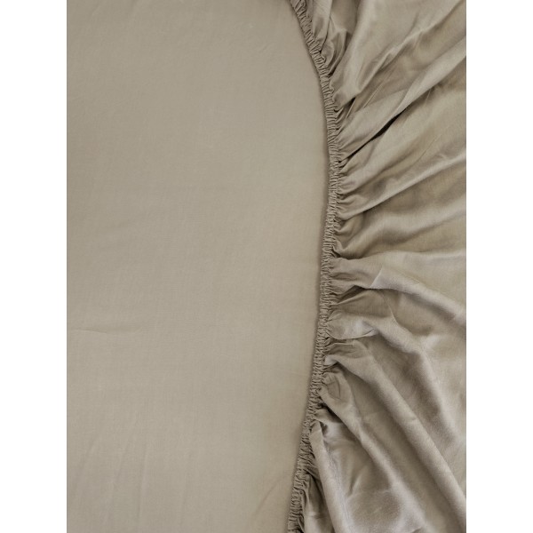 Kayori Kayori Emma Topper Hoeslaken Katoensatijn - Zand