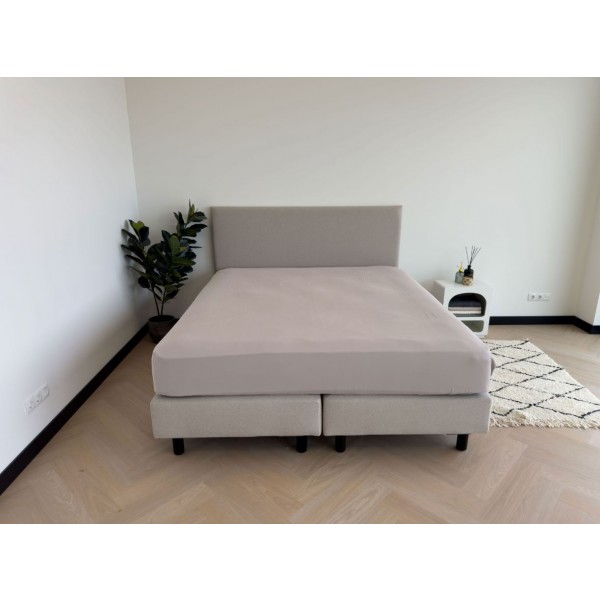 Kayori Kayori Emma Topper Hoeslaken Katoensatijn - Zilvergrijs