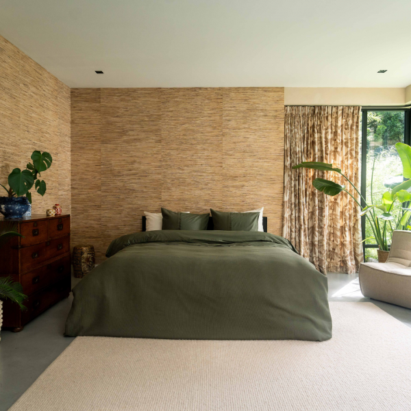 Kayori Kayori Erimo Dekbedovertrek Katoen - Donkergroen