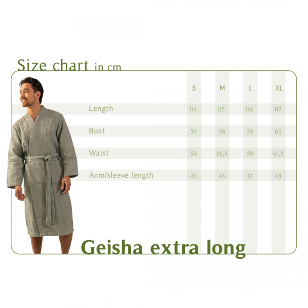 Kayori Kayori Geisha Badjas Wafel Extra Lang - Antracite