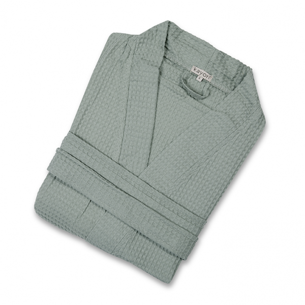 kayori Kayori Geisha Badjas Wafel Extra lang - Donkergroen