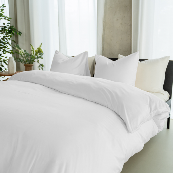 Kayori Kayori Giza Dekbedovertrek Egyptisch Katoensatijn - Wit