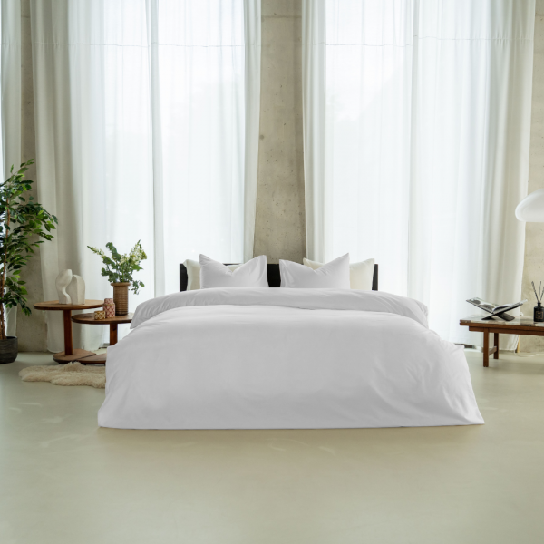 kayori Kayori Giza Dekbedovertrek Egyptisch Katoensatijn - Wit