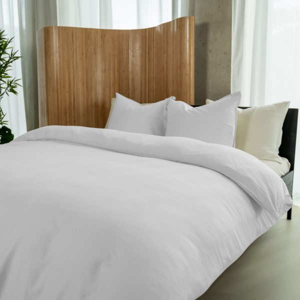 Kayori Kayori Dekbedovertrek Edo Katoensatijn - Wit