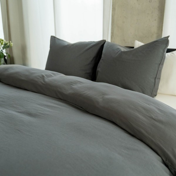 Kayori Kayori Dekbedovertrek Ine Linnen - Antracite