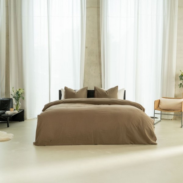 Kayori Kayori Dekbedovertrek Ine Linnen - Khaki