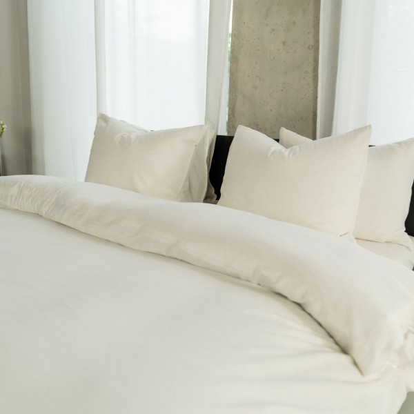 Kayori Kayori Dekbedovertrek Ine Linnen - Wit