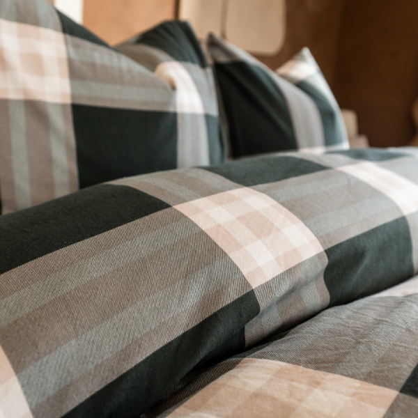 Kayori Kayori Dekbedovertrek Magome Flanel - Blauw