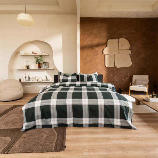 kayori Kayori dekbedovertrek Magome Flanel - Blauw