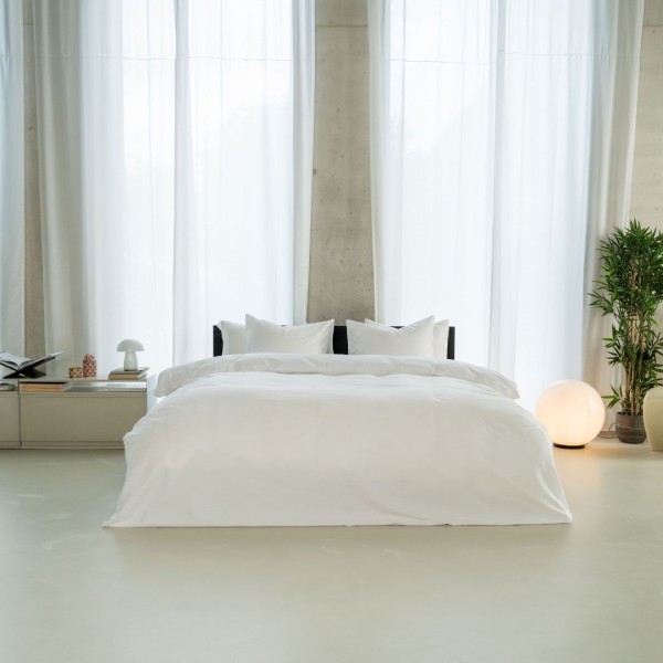 Kayori Kayori Dekbedovertrek Saya Katoensatijn - Wit