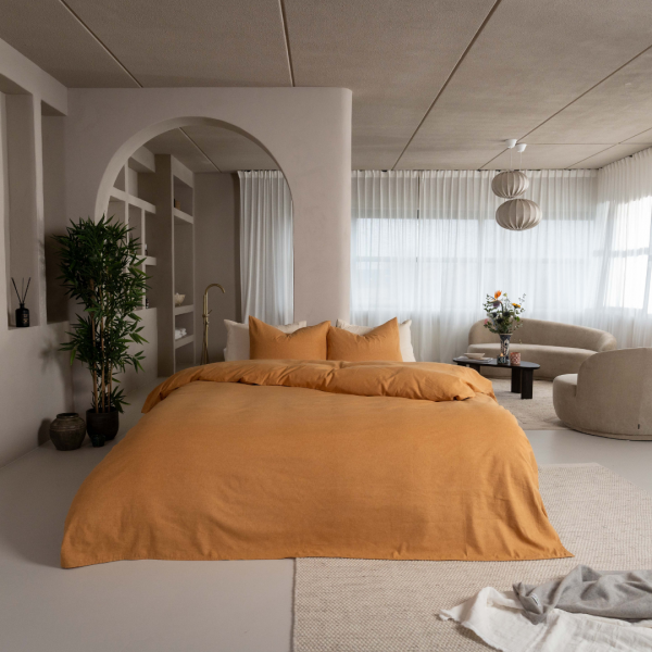 kayori Kayori dekbedovertrek Showa Flanel - Goud