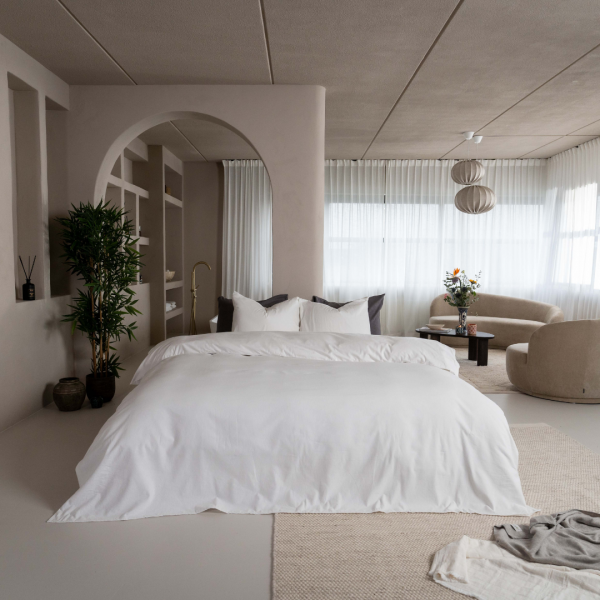 Kayori Kayori Dekbedovertrek Showa Flanel - Wit